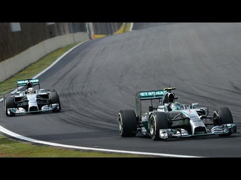 Rosberg ed Hamilton durante le qualifiche di Abu Dhubi