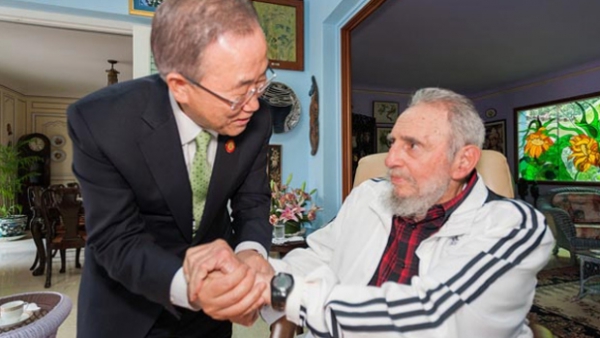 Fidel Castro con Ban Ki Moon