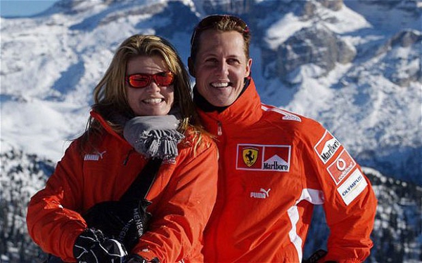 Michael Schumacher con la moglie