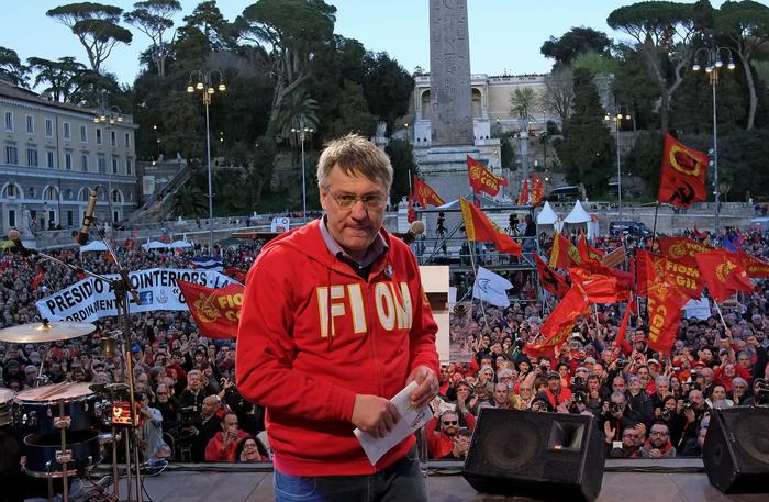 Il segretario Landini