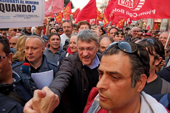 Landini al corteo della Fiom