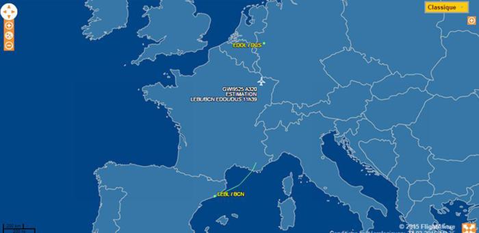 MAPPA DELLA ROTTA DELL'AEREO
