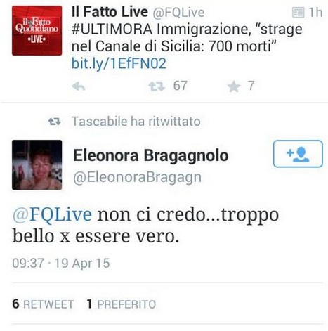 I commenti al naufragio con 700 vittime