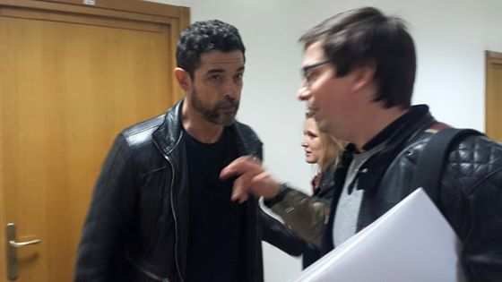 Alessandro Gassman nel backstage di Ballaro