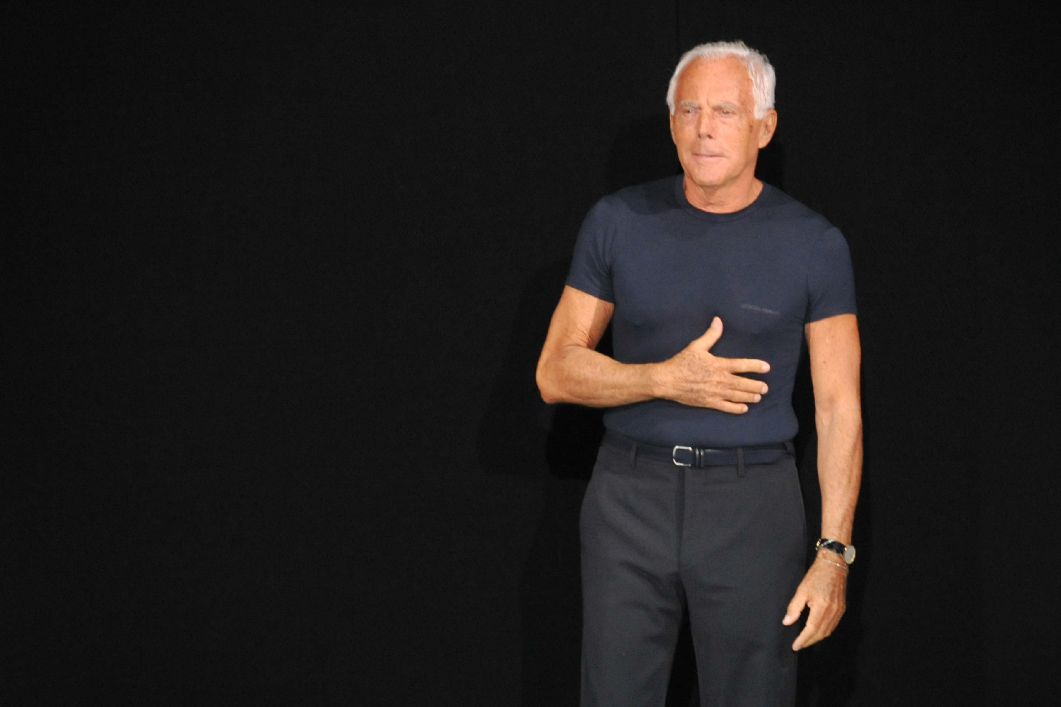 Italian fashion designer Giorgio Armani