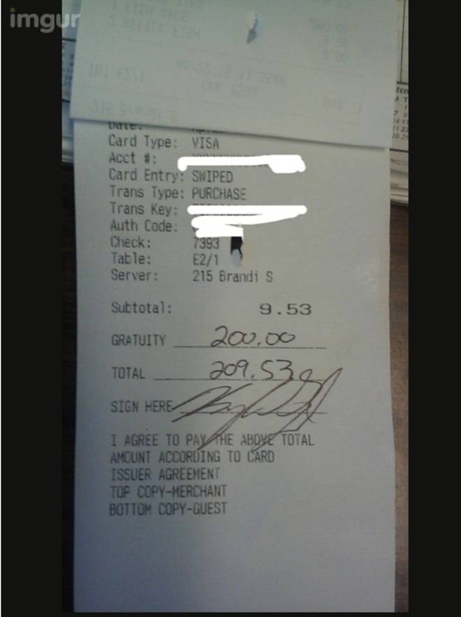 La cifra pagata dalla cliente