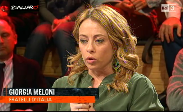 La deputata Giorgia Meloni