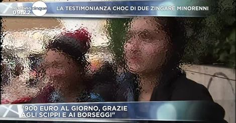 Stralcio dell'intervista alle baby ladre rom