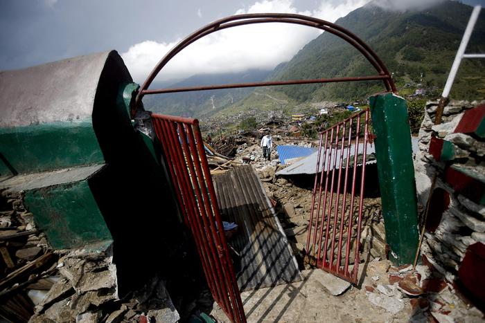 Distruzione in Nepal