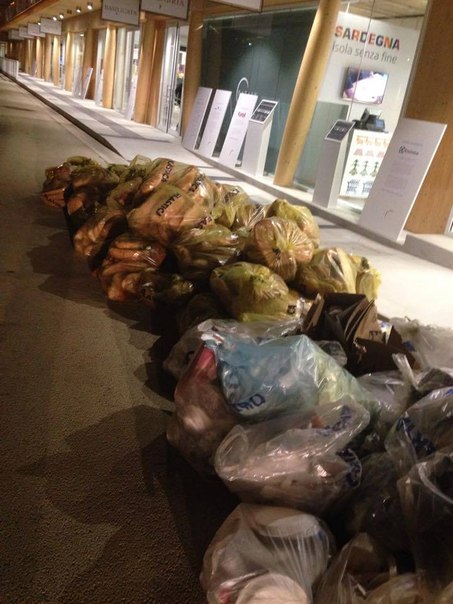 Expo e il cibo buttato tra i rifiuti