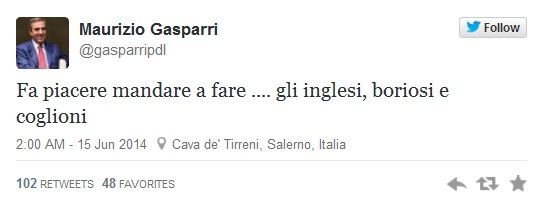 Gasparri contro gli Inglesi