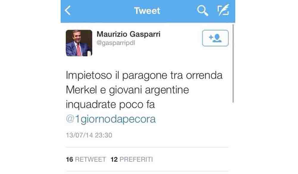 Gasparri contro la Merkel