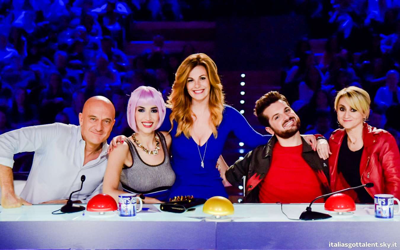 I giudici e la presentatrice di Italia's Got Talent