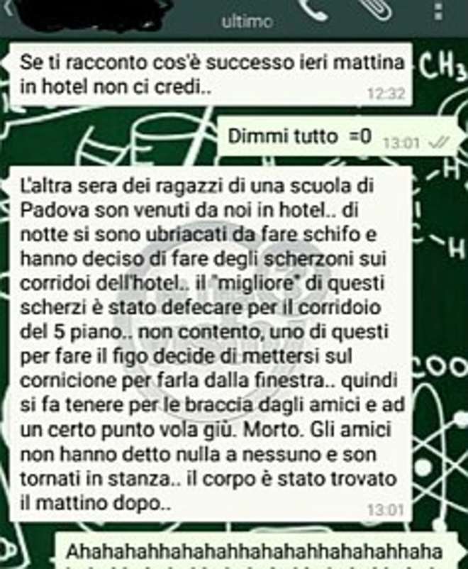 La misteriosa chat riguardante Domenico Maurantonio
