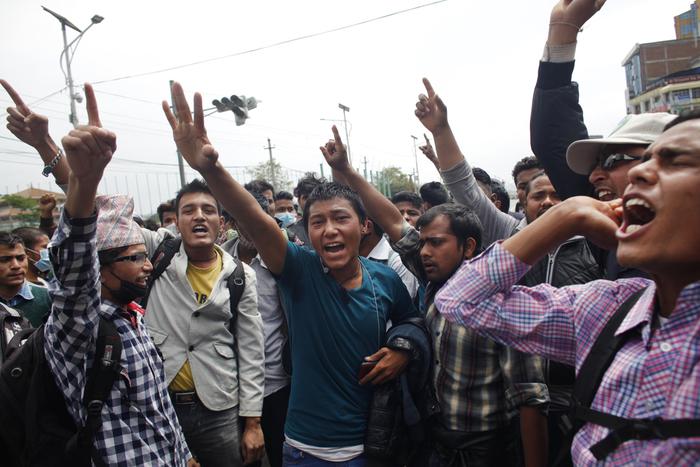 Protesta per i mancati aiuti