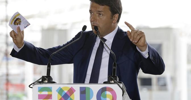 Renzi all'inaugurazione di Expo