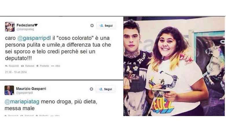 Scambio di tweet al veleno tra Fedez e Gasparri