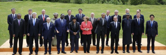 I presenti alla conferenza del G7