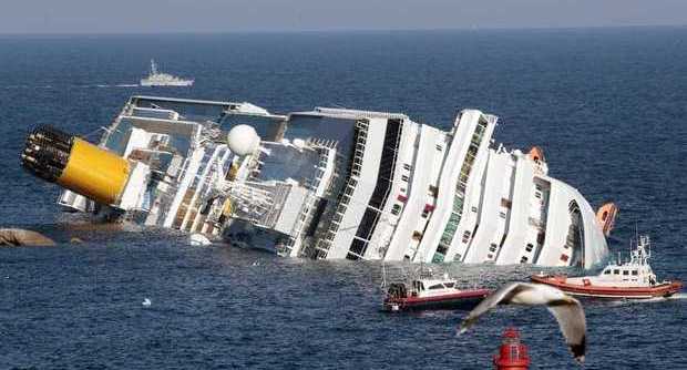 Il relitto della Costa Concordia