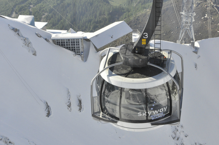 La nuova funivia del Monte Bianco