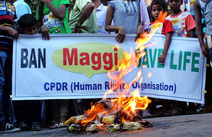 Proteste contro gli spaghetti