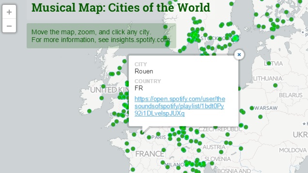 Altra schermata tipo del servizio offerto da Spotify