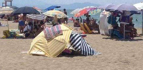 La spiaggia dove e' avvenuta la tragedia