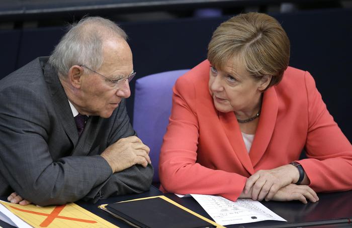Wolfgang Schaeuble e Angela Merkel