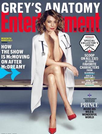 Ellen Pompeo posa su una nota rivista
