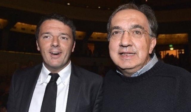 Renzi e Marchionne a Mirafiori