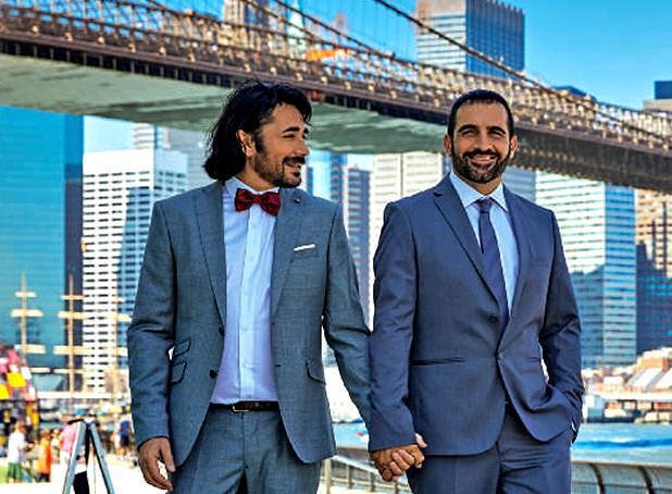 Scialpi e il neomarito Roberto Blasi