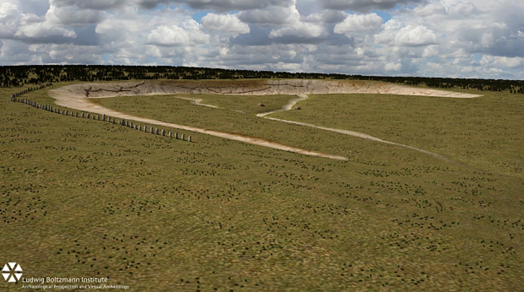 Una ricostruzione del sito