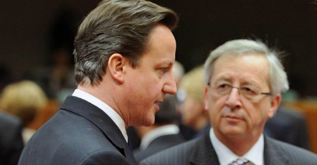 David Cameron e il presidente della Commissione Juncker