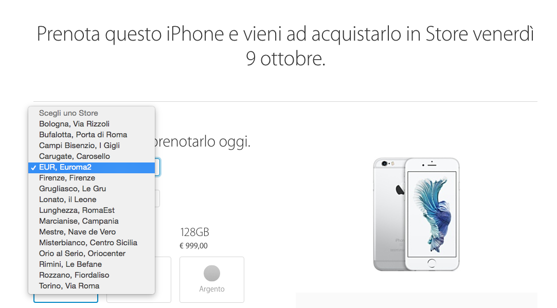 Gli Store disponibili