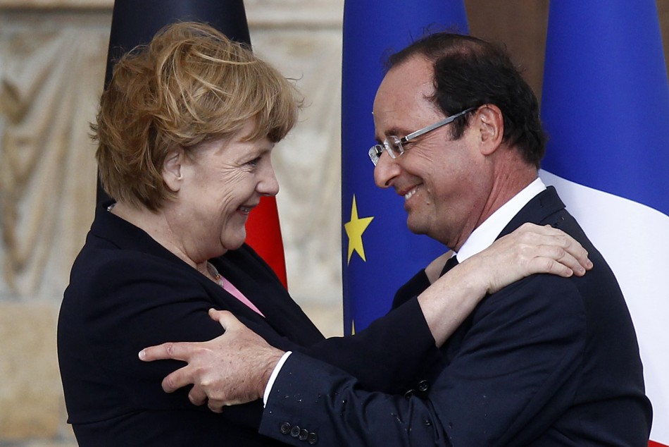 Hollande e la Merkel 2
