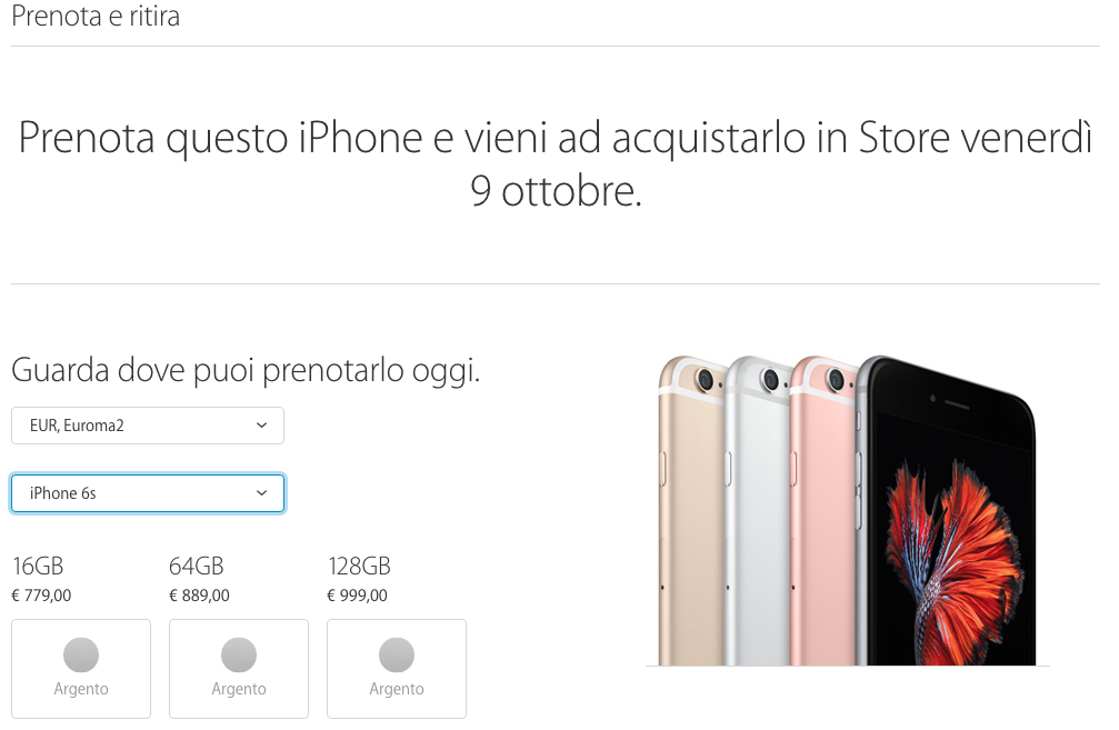 Scelta dello Store e modello