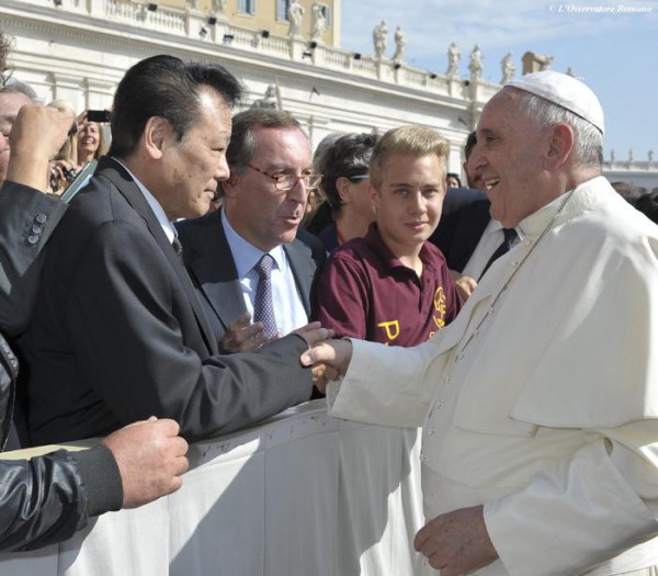 Incontro tra il Papa e Fukushima