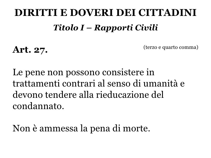 Articolo 27 della Costituzione italiana