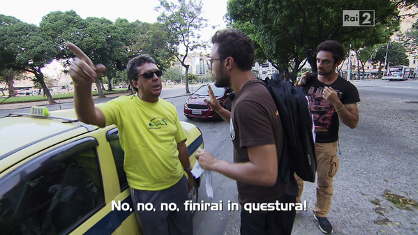 Gli Espatriati bloccati dal tassista a Rio