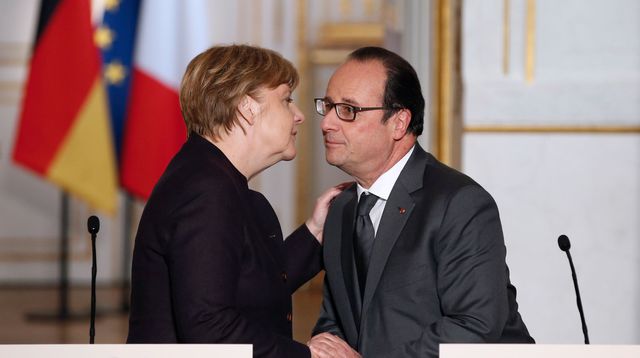 Hollande e Angela Merkel