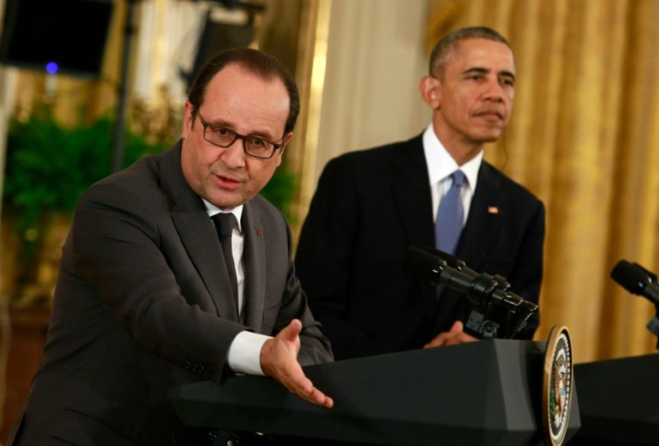 Hollande e Barack Oba,a