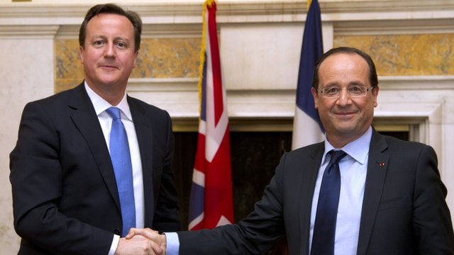 Hollande e David Cameron