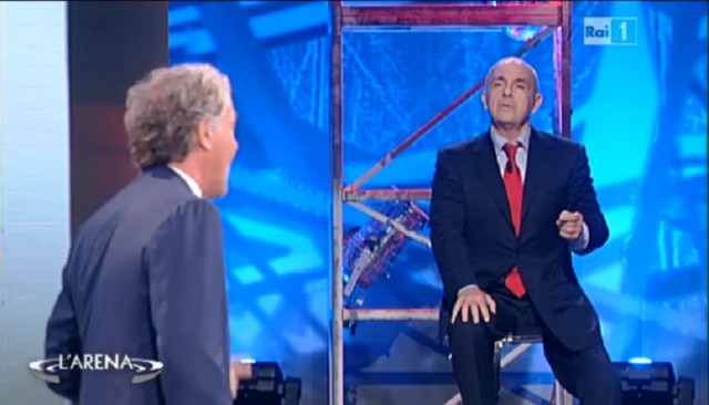 Il match verbale tra Giletti e Antonio Crocetta