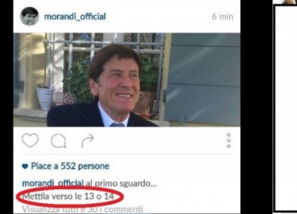 La gaffe di Gianni Morandi