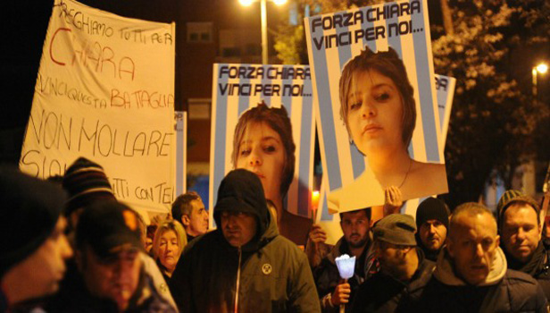 Manifestazione di solidarieta' per Chiara