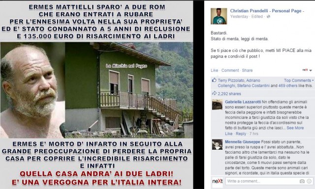 Un post leghista pro Ermes