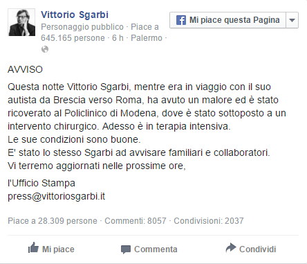 Post su Facebook