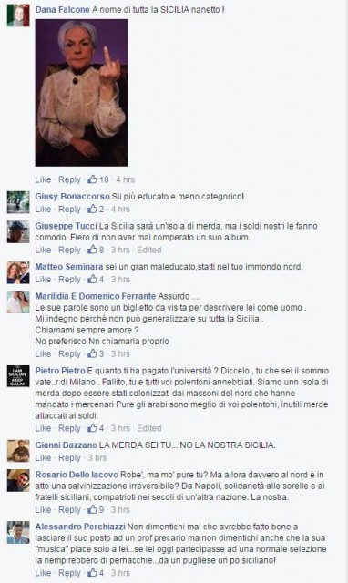 Le reazioni Facebook alle dichiarazioni di Vecchioni