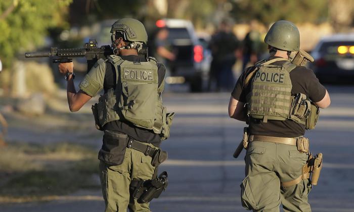 Polizia nel luogo della strage