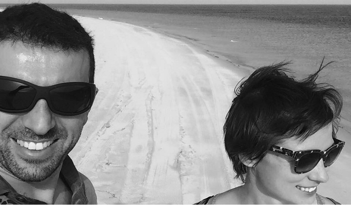 Riondino con la moglie